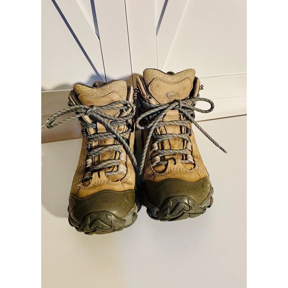 Oboz Bridger Mid waterproof Nubuck leather hiking boots shoes women’s sz 7 - Picture 2 of 8